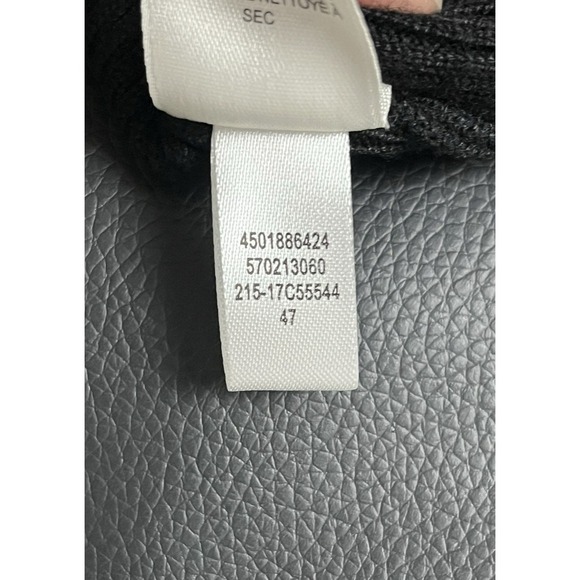 CHICO'S Black Ribbed Mock Neck Keyhole Sweater Size 1‎ (M) Long Sleeve Stretchy - Picture 11 of 13